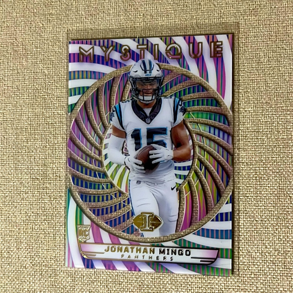 Jonathan Mingo 2023 Panini Illusions Rookie Insert MYSTIQUE Acetate #19